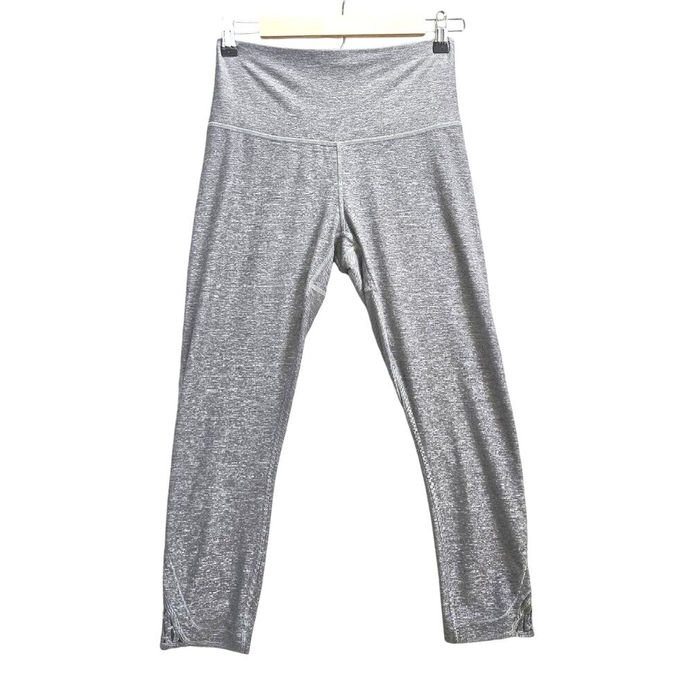 Lululemon Pure Practice Leggings Womens 4 Gray High Rise Lattice Yoga
